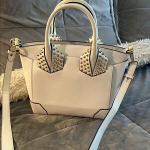 White Louboutin Satchel Bag